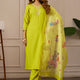 Women Embroidered Regular Pure Cotton Kurti with Pyjamas With Dupatta