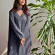 Gray Georgette Chikankari Embroidery Kurta With Pant And Dupatta For Women