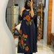 Summer Premium Cotton Rose Embroidery Kurta Pant Dupatta Set