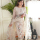 Women's Lilan Cotton Floral Printed Straight Pakistani Kurti with Pant and Dupattta